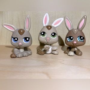 LPS Littlest Pet Shop bunny triplets #1332 #1333 #1334